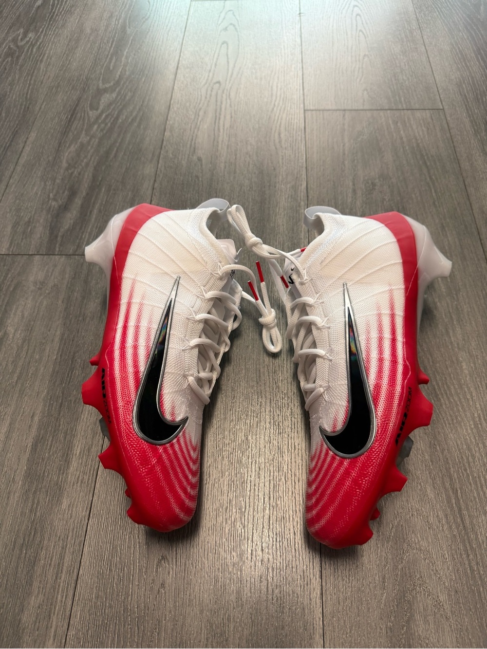 Nike Vapor Elite 1 Football Cleats White University Red FB3288-102 Men’s Size 12